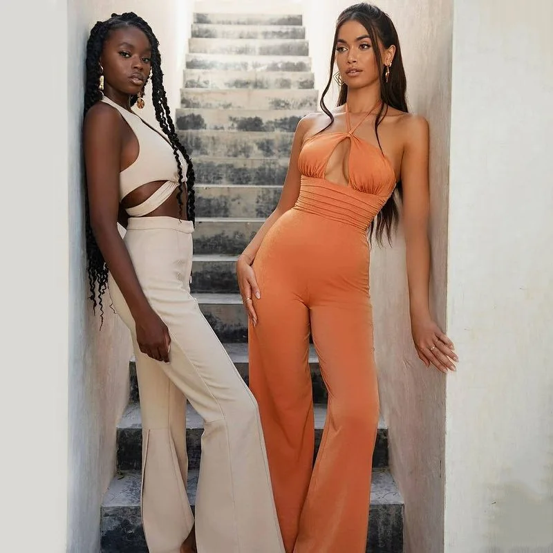 Beide Nathaniel Ward Elementair Summer Sexy Jumpsuit Pants Women Outfits Hollow Out Halter Backless  Clubwear Wide Leg Bodycon Jumpsuits Overalls B1706 - Buy Jumpsuit  Pants,Halter Jumpsuit,Women Jumpsuits Product on Alibaba.com