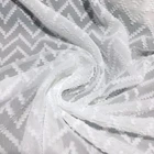 Fabric #W004 100% Polyester Wave Clipping And Carving Light Fabric Dress Home Decoration Fabric