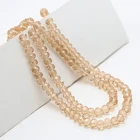 Beads Rondelle 4x6mm Glass Beads Champagne Faceted Rondelle Beads For DIY Jewelry Making