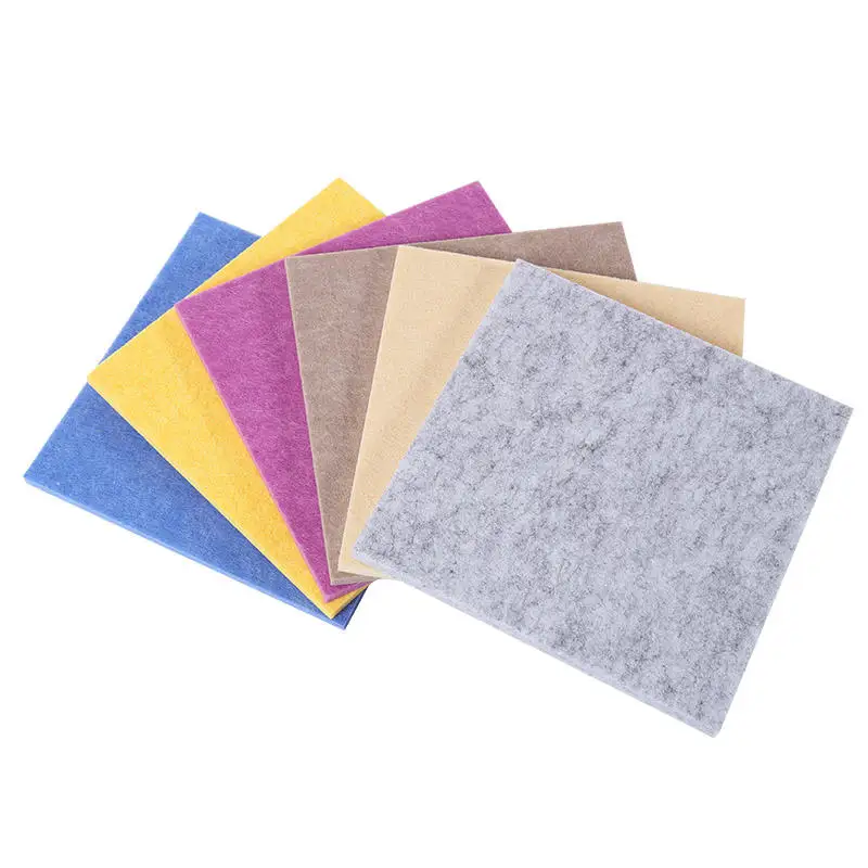 High Reliability Thickness 9mm Absorption Fabric Covered Polyester Fiber Acoustic Panel For KTV