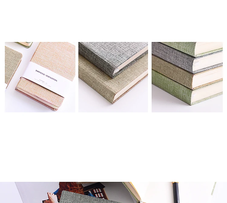 Custom printed hardcover thick cloth cover notebook lay flat hardbound cover linen journal promotion diary school supplies Custom printed hardcover thick cloth cover notebook lay flat hardbound cover linen journal promotion diary school supplies