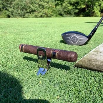 Golf Accessories High-Quality Zinc Alloy Metal Magnetic Golf Divot Tool Cigar Holder Golf