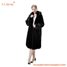Coat Spring Black Hooded Fur Coat With Hooks Grass Love Spring