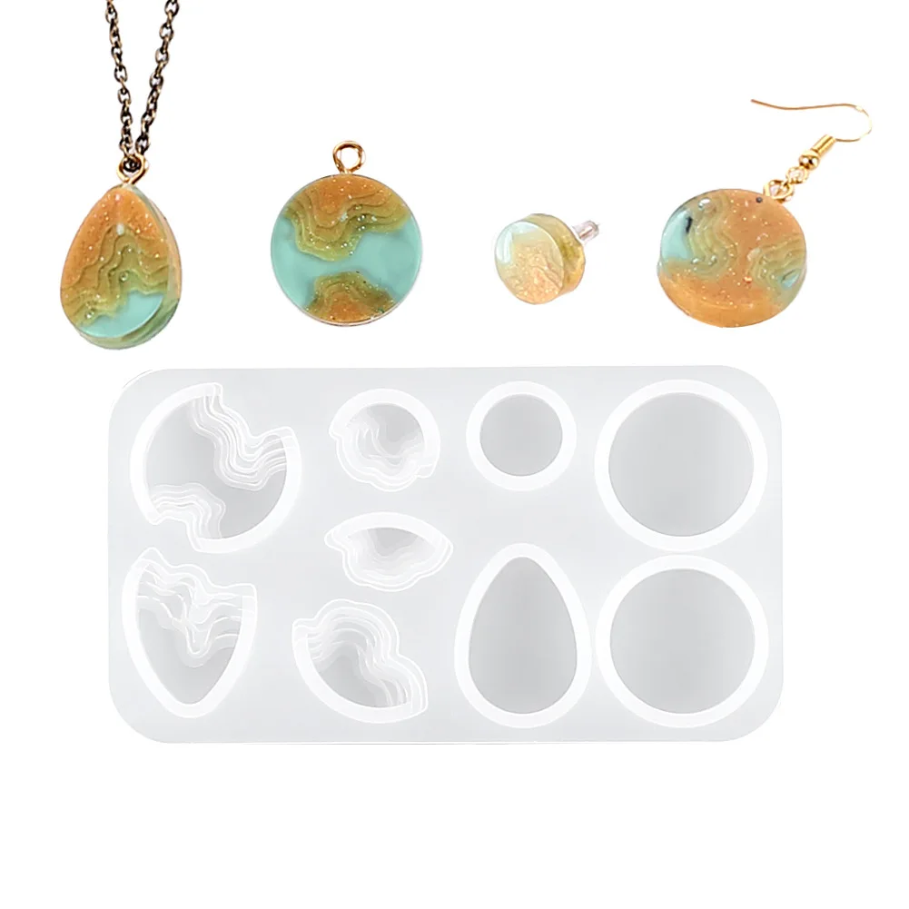 Island Beach Pendant Resin Casting Silicone Mould Jewelry Necklace Epoxy Art DIY