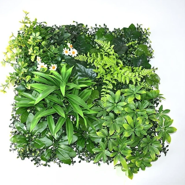 Artificial Green Walls Artificial Plant Mats with Neon and LED sign
