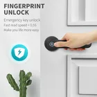 Door Lock Biometric Door Locks Fingerprint Security Home Wooden Metal Door Fingerprint Biometric Handle Lock