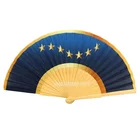 Wooden Bamboo Wooden Hand Fan Cute Wholesale Custom Wooden Folding Bamboo Hand Fan With Pouch