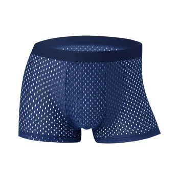 Men's underwear new breathable mesh polyester mid-waist sports quick drying comfort boxers briefs