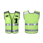 Vent Vest China High Visibility Walkie Talkie Air Vent Reflective Lattice Patrol Police Vest For Traffic