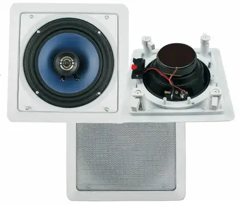 Square shape ceiling speaker with metal grill