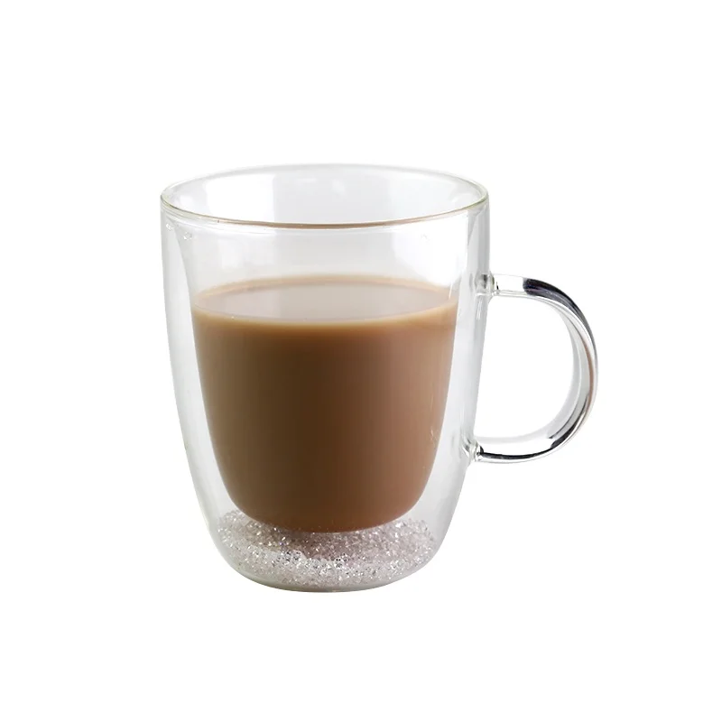 120z Free Sample Glass Coffee Or Tea Cups Drinking Glass Clear Double Wall Glass Cup Coffee Mugs