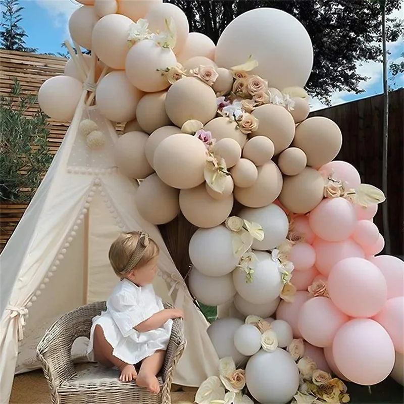 Wholesale Dusty Rose Pink Balloon Arch Kit Nude Blush Gold Double