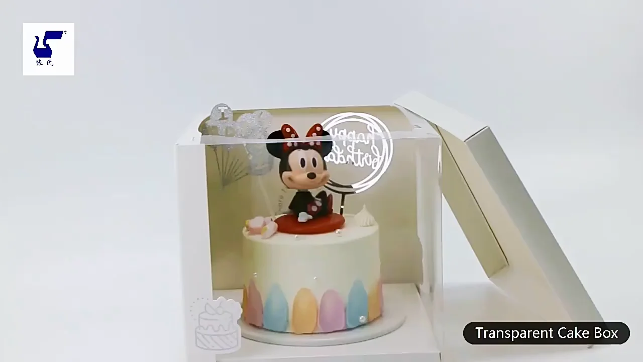 wholesale birthday gift cake box acrylic cake box