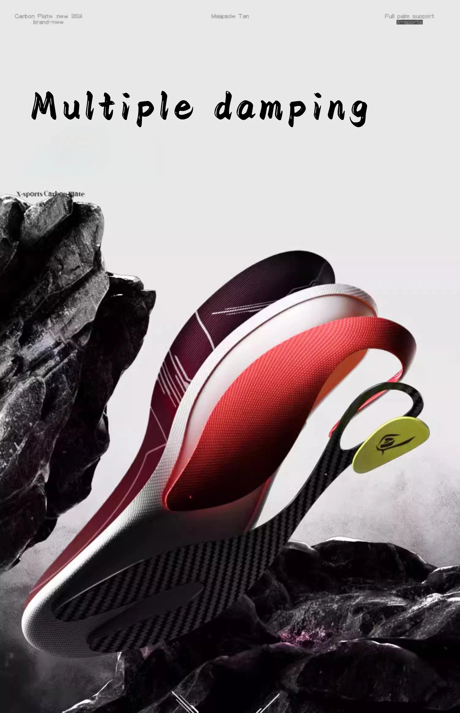 H4a4dd16f5a7542d58b1950db21061059C Treadmill Carbon Board Sport Insoles with Arch Support