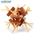 Toys Puzzle China Classic Intelligent Bamboo Toys Game Puzzle For Kids Brain Teaser