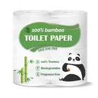 Virgin Pulp Paper Ultra Soft White Virgin 100% Bamboo Pulp Custom Brand Name Toilet Tissue Paper Factory