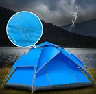 Family Stylish Automatic 2-3 Person Windproof And Waterproof Fiberglass Pole Easy Folding Camping Family Dome Tent