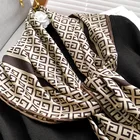 100% Scarf 50pcs 2021 Fashion New Arrival Custom Design Luxury 100% Silk Digital Printing Square 90*90cm Word Silk Scarf