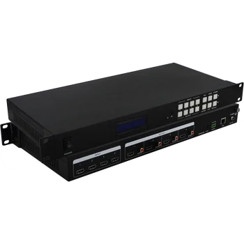 Best Customized HDR 4K*2K 60hz Seamless over CAT5/6 ethernet 4x4 hdmi matrix Switch with EDID and Remote Control