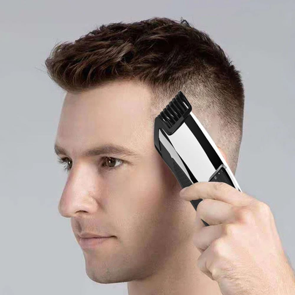 USB Rechargeable Adjustable Comb Digital Display Electric Hair Clipper factory