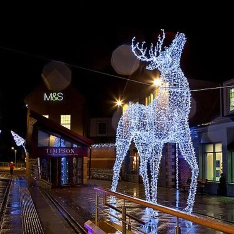 solar christmas reindeer lights