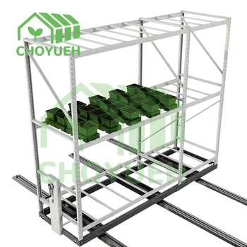 CHOYUEH Greenhouse Wholesale hydroponic  Rolling Bench for growing  ABS double layer Racks Rolling bench