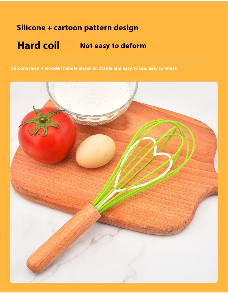 Small Kitchen Silicone Egg Beater Manual Egg Mixer Tool for Baking supplier