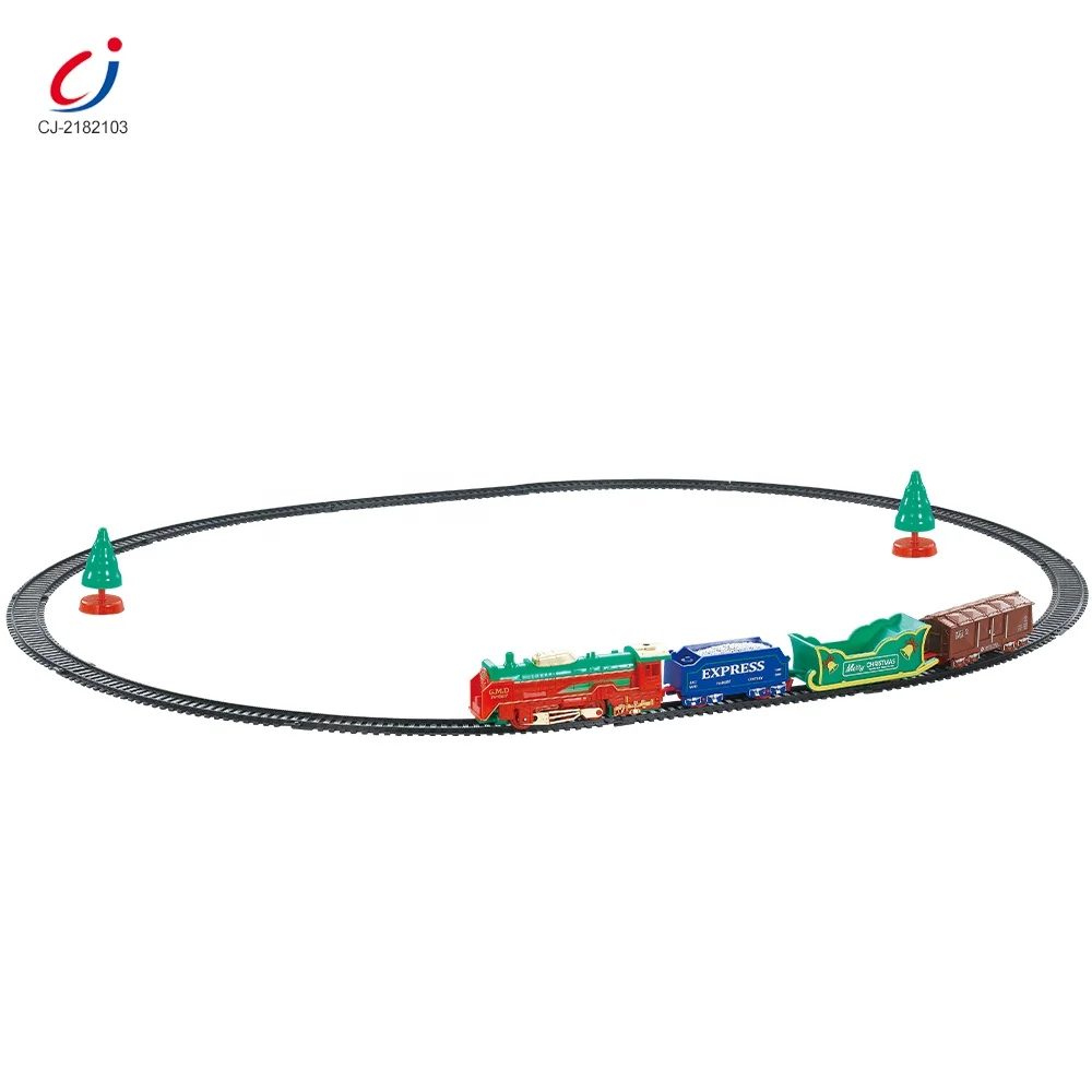 Chengji Toy gift electric train railway track toy christmas battery operated train toys track set for kids