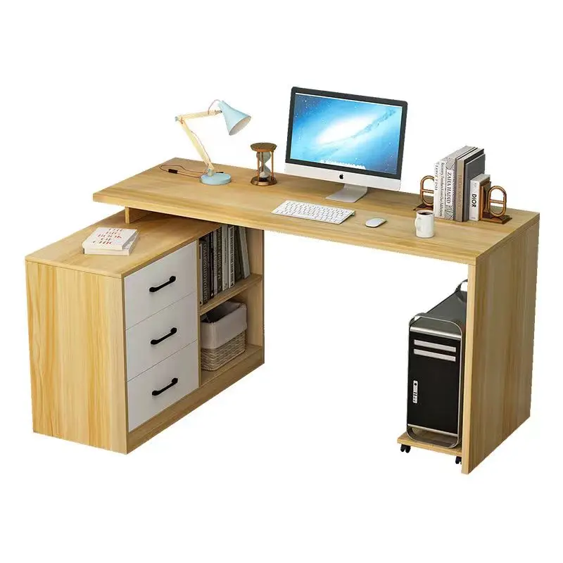 Factory Direct Sales Modern Minimalist Computer Desk Children Desk With Bookshelf Set Integrated Writing Table For Study