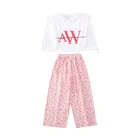 Clothing Wholesale Cartoon Casual Loose 2 Piece Girls Kids Clothing Sets For Over 8 Years Old