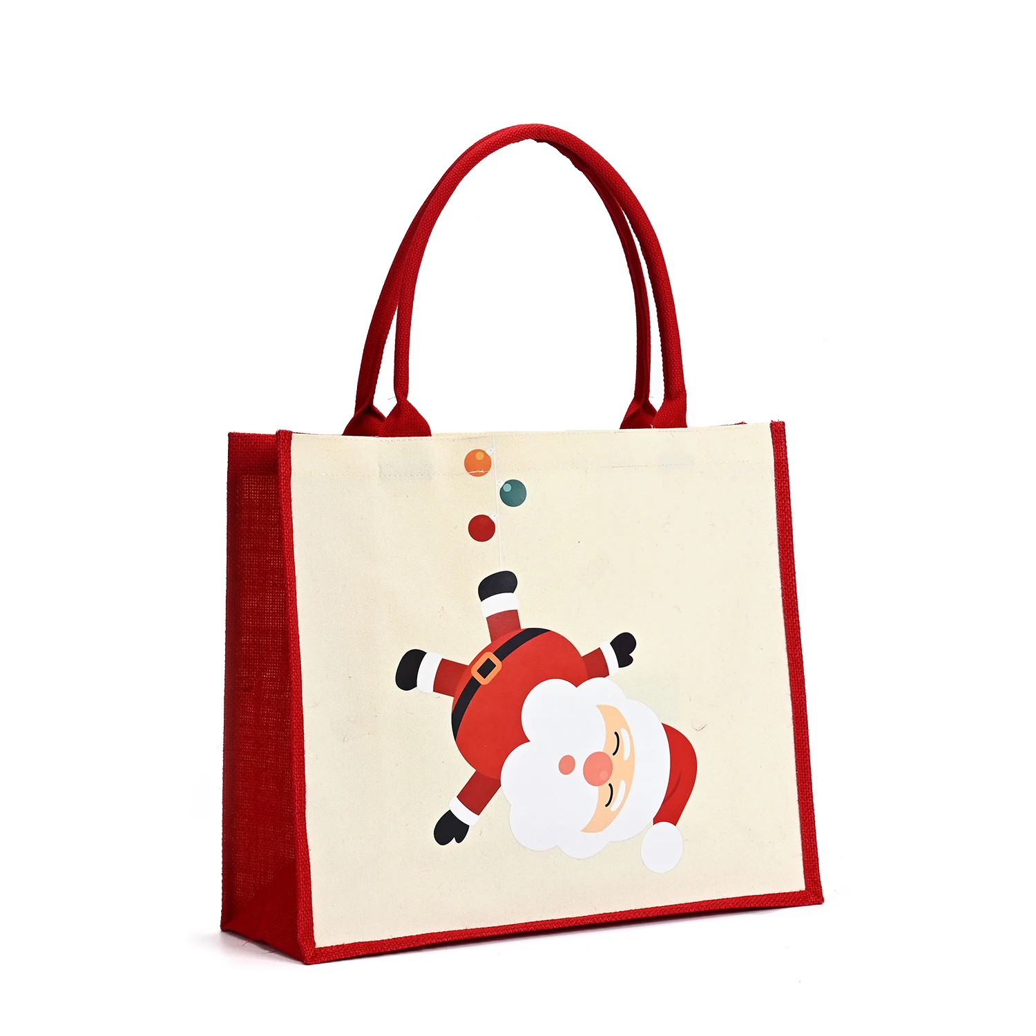 Hot Sale Customized Large Capacity Jute Beach Tote Bag with Rope Handle and Outer Pocket Burlap Style for Travel or Shopping details