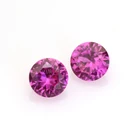 Cut Gemstone Corundom Wholesale Color Red Round Cut Ruby 3# Ruby Corundum Synthetic Loose Gemstone