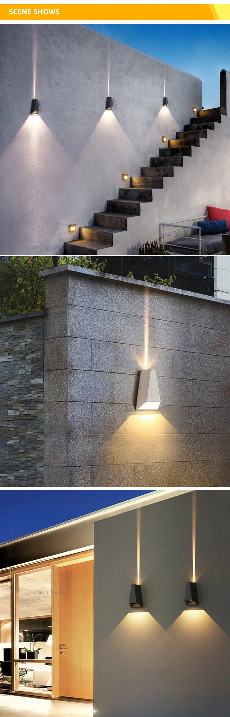 bd20 modern simple up and down luminous aluminum wall lamp living room background bedroom bedside decoration lamp-4