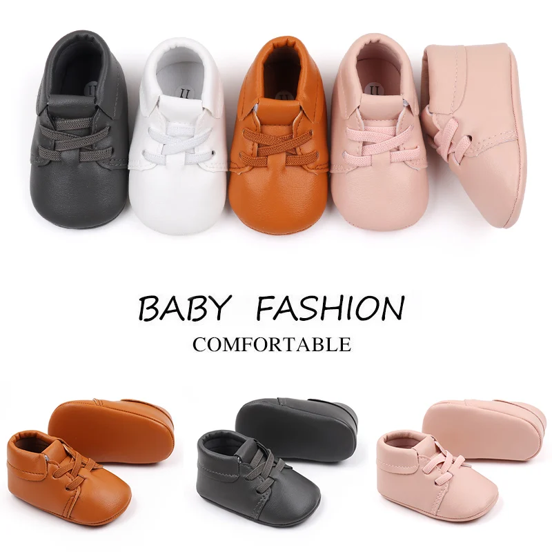 Unisex Baby Shoes New Soft Bottom Pu Lightweight Newborn Shoes Size 0-15 Months for Boys and Girls supplier