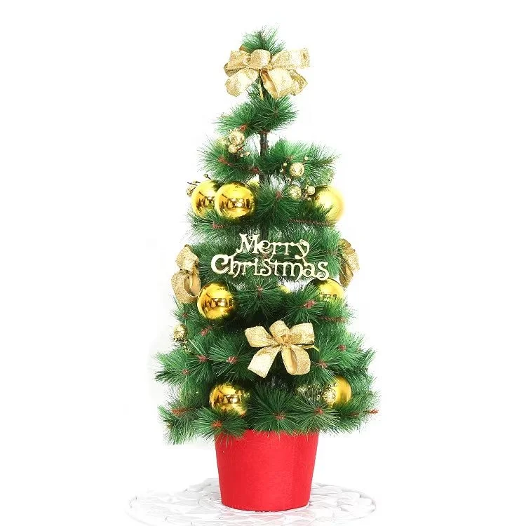 hot sale ornament small tree 50cm pine needle christmas tree