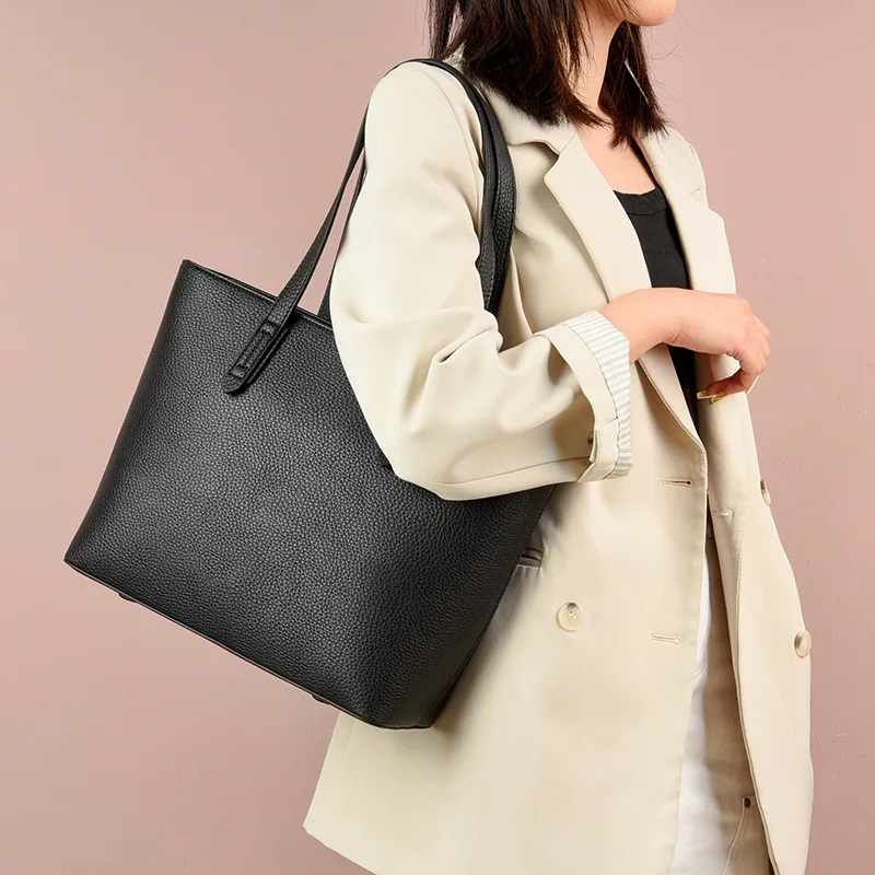 Wholesale Fashion Large Capacity Handbag Pu Leather Female Tote Bag Luxury New Design Luxury Shoulder Bag