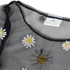 Fashion Girl Shirt 2020 Fashion Sequin Daisy Mesh Baby Girl T Shirt Sourcing Metallic Mesh Crop Top