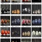 Obsidian Amazon Best Selling Wholesale Black Obsidian Jade Yoni Eggs Drilled Jade Yoni Egg Set
