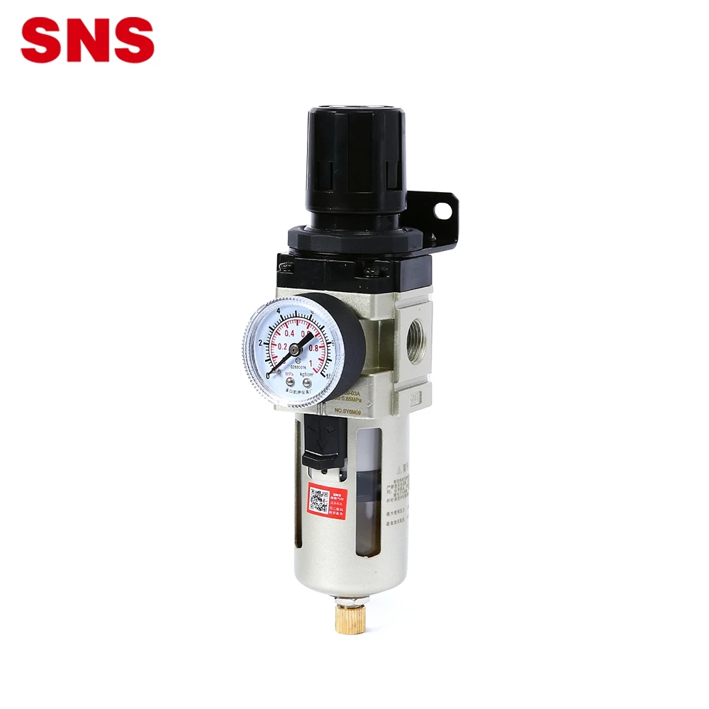 Pneumatic air pressure regulator pressure gauge air source treatment units