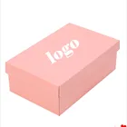 Box Wholesale Luxury Pink Color Customized Paper Shoe Box With Logo For High Heel Shoes