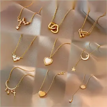 Layered Mama OEM Gold Plated Jewelry Wholesale Women Jewelry Stainless Steel Gold Flower multilayer Necklace
