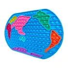 Kids Toys 2021 New Push Pop Bubble Educational Toy Fidget World Map Jigsaw Puzzle Popet For Kids