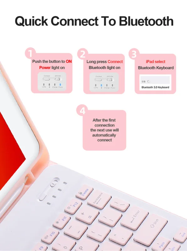 Portable for IPad Keyboard Case for Teclado Para Ipad Air 4 9th 8th 7th 10.2 11 Inch Custom Keyboards Mouse Cover