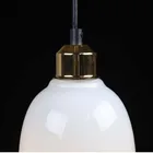Glass Pendant Single Head White Jade High Light Glass Lampshade Can Be Combined With Gold Base Cable Pendant Lamp
