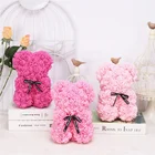 Bear Low Price Red Blank Rose Bear With Box 25cm 30cm 40cm Beautiful Handmade Preserved Rose Bear Gift