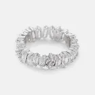 Design 18k Gold Ring Jewelry Supplier Personality Design Fashion Copper 18K Gold Plated Zircon Ring For Women