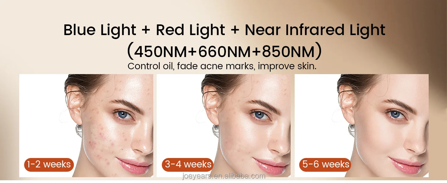 LED Photon Beauty Mask Instrument 216pcs LED Beads Facial Beauty Mask Infrared Red Light Therapy Face Mask