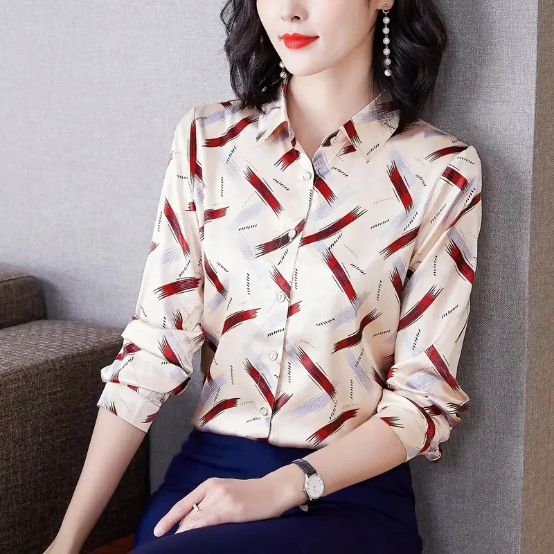 Hot selling fashionable, comfortable, breathable, retro French women's versatile long sleeved shirt