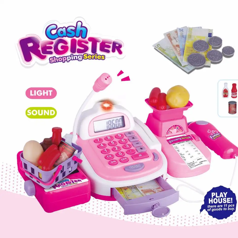 High Quality Pretend Play Cash Register Play House Simulation Supermarket Toy For Girls and Boys