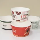 Logo Printed Disposable Paper Popcorn Paper Bucket KFC Fried Chicken Paper Bucket For Food Packing